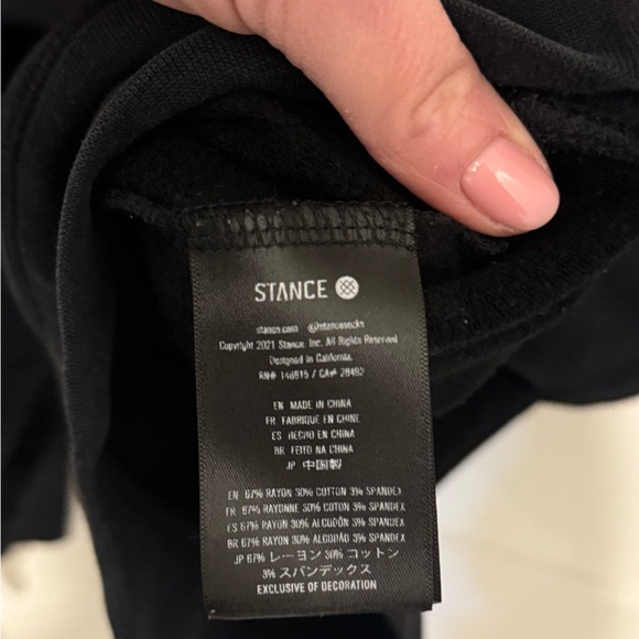 Mens Stance Black Butterblend crewneck - Picture 4 of 4